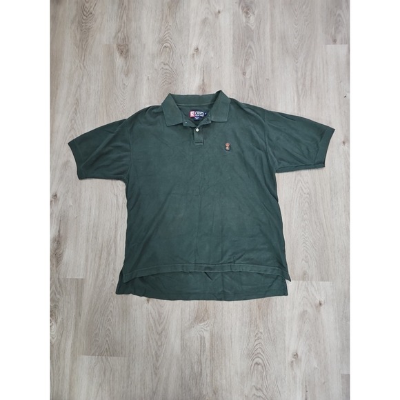 Vintage Chaps Ralph‎ Lauren 100% Cotton Forest Green Polo Men's Size XLarge - Picture 1 of 8